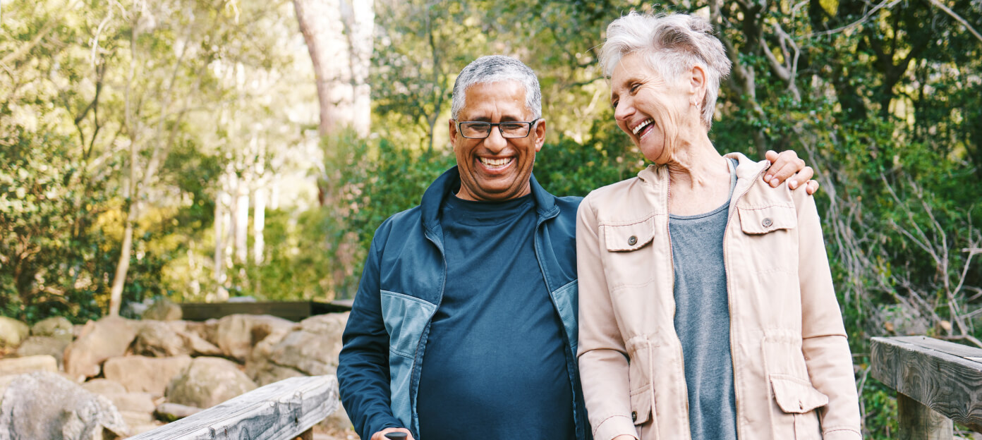 energetic mature couple
